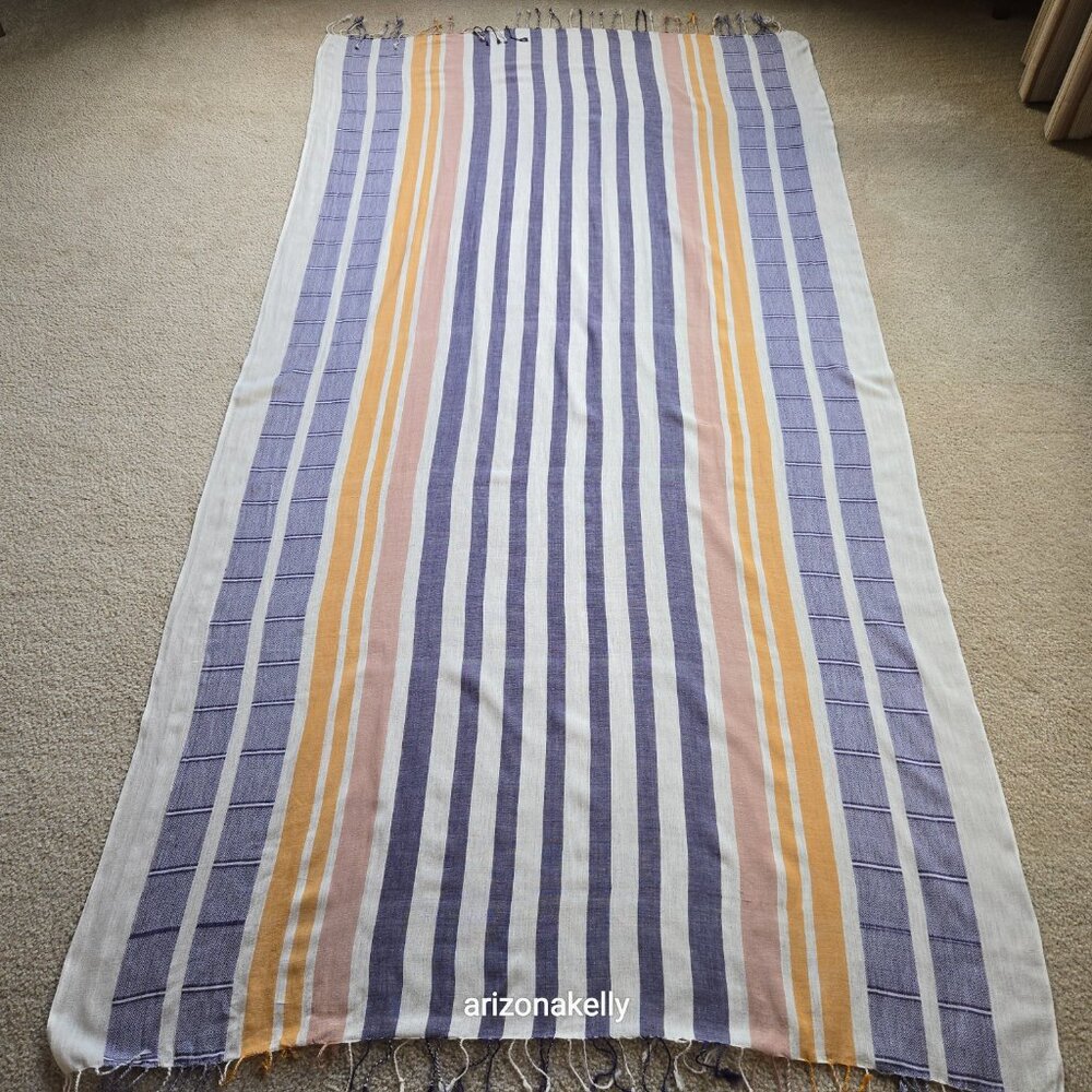 Hoss Intropia Huge Stripe Scarf Shawl Wrap - Picture 12 of 15